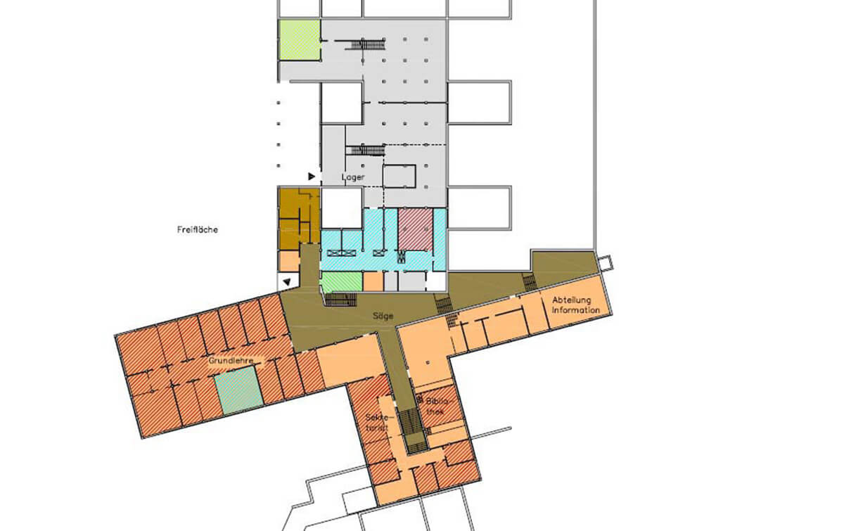 Plan der Hochschule für Gestaltung Ulm