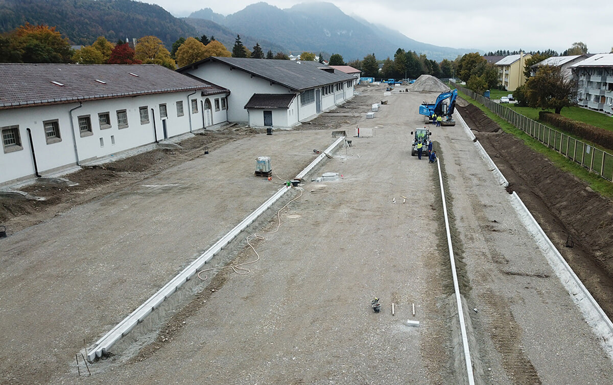 Baustelle Parkplatz Allgäu-Kaserne